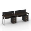 Emil Series Cluster of 2 Single Line Workstation Furniture Factory Dubai