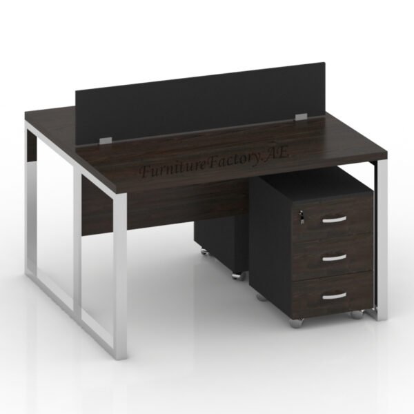 Emil Series Cluster of 2x Face to Face Workstation Furniture Factory Dubai