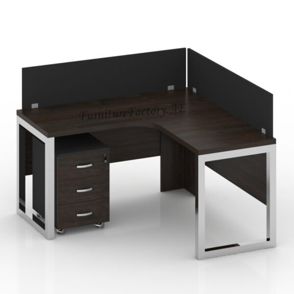 Emil Series L Shape Single Workstation Desk Furniture Factory Dubai