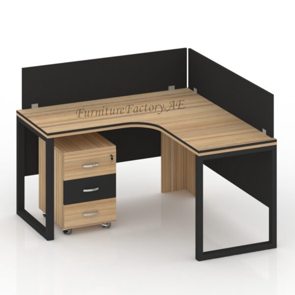 Jacob Series L Shape Single Workstation Desk Furniture Factory Dubai