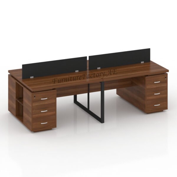 Luis Series Cluster of 4 Workstation Desk Furniture Factory Dubai