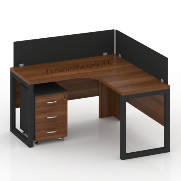 Luis Series L Shape Single Workstation Desk Furniture Factory Dubai