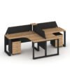 Luke Series Cluster of 2x T Shape Workstation Desk Furniture Factory Dubai