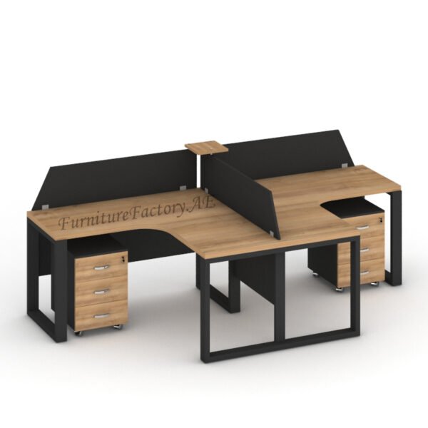 Luke Series Cluster of 2x T Shape Workstation Desk Furniture Factory Dubai