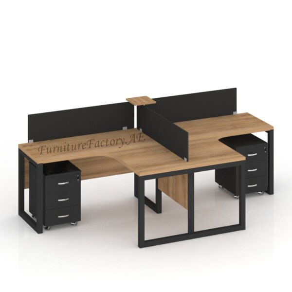 Max Series Cluster of 2x T Shape Workstation Desk Furniture Factory Dubai