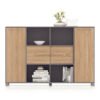 Mid Height Open Shalf With Wooden Door Cabinet Furniture Factory Dubai