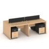 Oskar Series Cluster of 4 Workstation Desk Furniture Factory Dubai